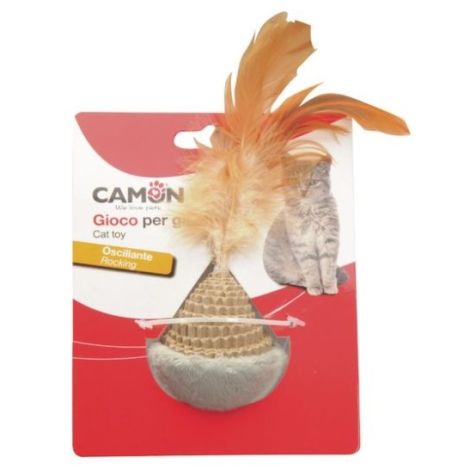 Camon Cat Toy Półkul z piórkami 12cm - 2