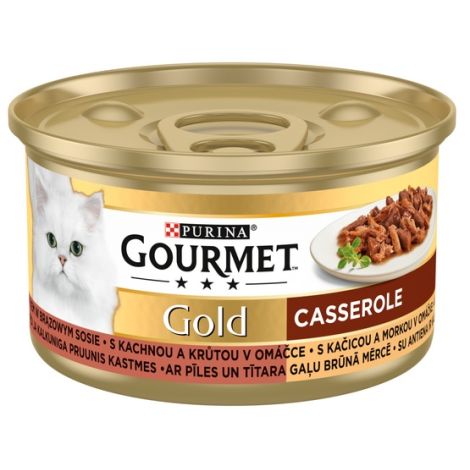 Gourmet Gold Kaczka i indyk w brązowym sosie 85g - 2