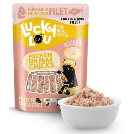 Lucky Lou Extrafood Tuńczyk i kurczak w galaretce saszetka 70g