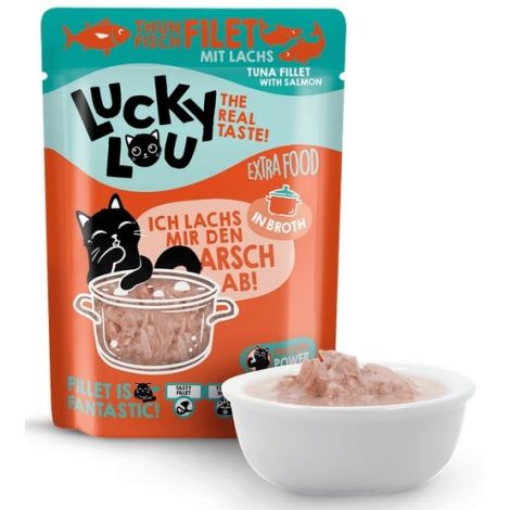 Lucky Lou Extrafood Tuńczyk & łosoś w bulionie saszetka 70g