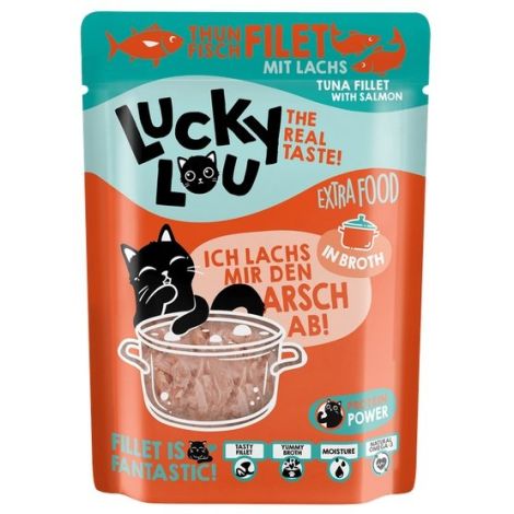 Lucky Lou Extrafood Tuńczyk & łosoś w bulionie saszetka 70g - 2