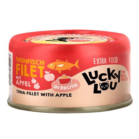 Lucky Lou Extrafood Tuńczyk i jabłko w bulionie puszka 70g