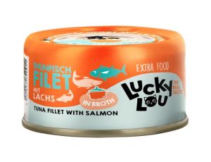 Lucky Lou Extrafood Tuńczyk & łosoś w bulionie puszka 70g