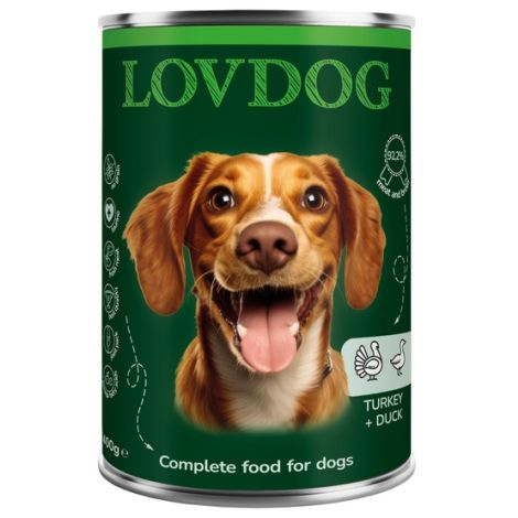 Lovdog Turkey & Duck puszka 400g