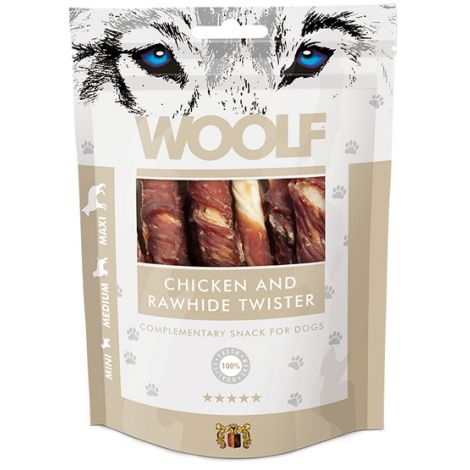 Woolf Chicken & Rawhide Twister 100g - 2