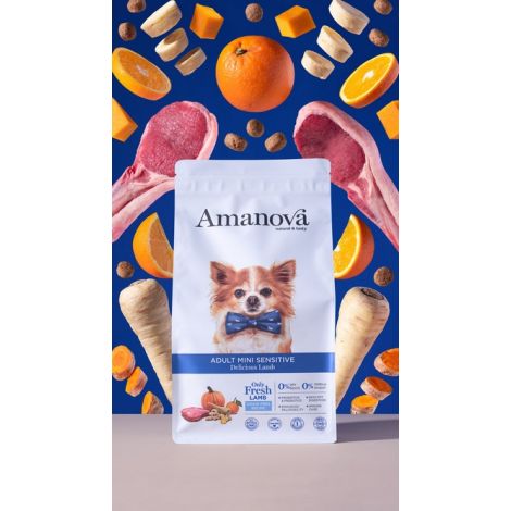 Amanova Dog Adult Mini Sensitive Delicious Lamb - jagnięcina 800g - 2