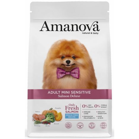 Amanova Dog Adult Mini Sensitive Salmon Deluxe - łosoś 800g