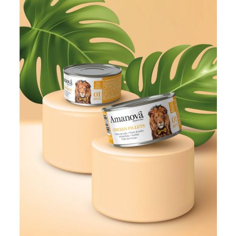 Amanova Cat Chicken Fillets - kurczak w bulionie puszka 70g [01] - 3