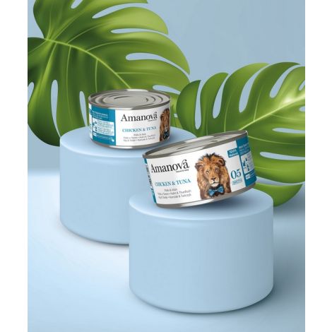Amanova Cat Chicken & Tuna - kurczak i tuńczyk w bulionie puszka 70g [05] - 3