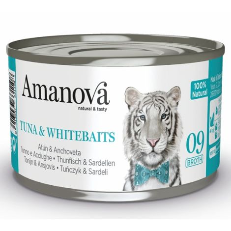 Amanova Cat Tuna & Whitebaits - tuńczyk i białoryby w bulionie puszka 70g [09]