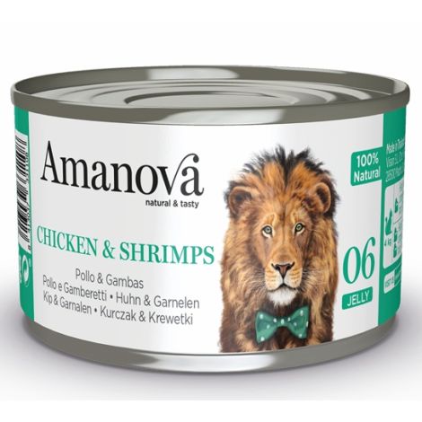 Amanova Cat Chicken & Shrimps - kurczak i krewetki w galaretce puszka 70g [06]