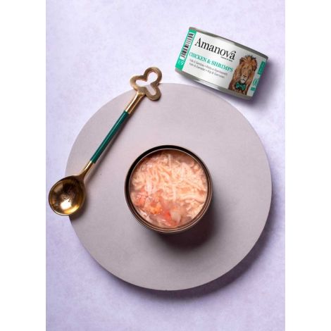 Amanova Cat Chicken & Shrimps - kurczak i krewetki w galaretce puszka 70g [06] - 2