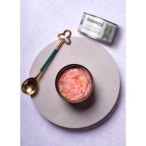 Amanova Cat Tuna & Shrimps - tuńczyk i krewetki w galaretce puszka 70g [10] - 2