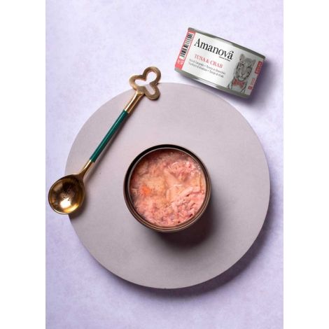Amanova Cat Tuna & Crab - tuńczyk i krab w galaretce puszka 70g [11] - 2