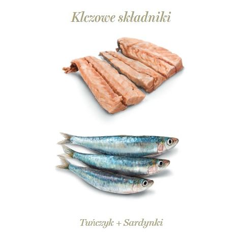 Amanova Cat Tuna & Sardines - tuńczyk i sardynki w galaretce puszka 70g [14] - 4
