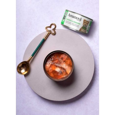 Amanova Cat Sardine & Shrimps - sardynki i krewetki w galaretce puszka 70g [15] - 2