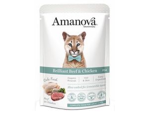 Amanova Cat Brilliant Beef & Chicken - wołowina i kurczak saszetka 85g [P14]