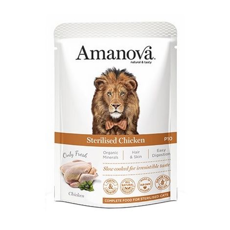 Amanova Cat Sterilised Chicken - kurczak saszetka 85g [P10]