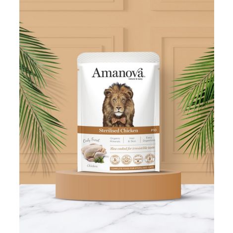 Amanova Cat Sterilised Chicken - kurczak saszetka 85g [P10] - 3