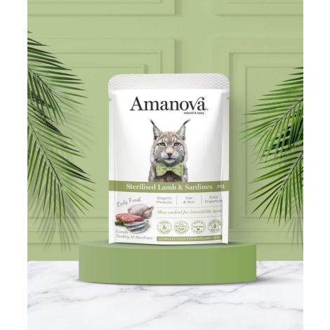 Amanova Cat Sterilised Lamb & Sardines - jagnięcina i sardynki saszetka 85g [P13] - 3