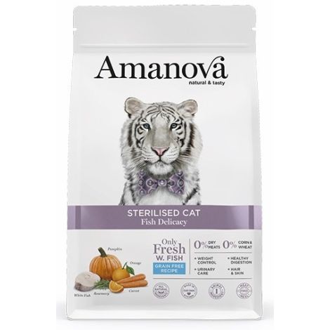 Amanova Cat Sterilised Fish Delicacy - biała ryba 300g