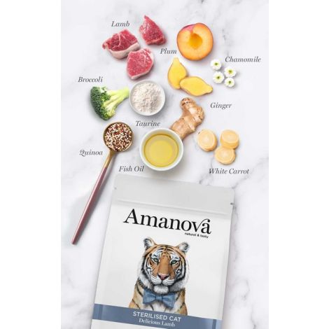Amanova Cat Sterilised Delicious Lamb - jagnięcina 300g - 2