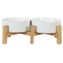 Zolux Miska ceramiczna dla psa i kota Keramo Duo 2x300ml biała - 2