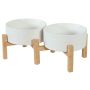 Zolux Miska ceramiczna dla psa i kota Keramo Duo 2x700ml biała - 2