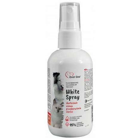 Over Zoo White Spray - płyn usuwający zażółcenia sierści  100ml