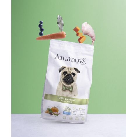 Amanova Dog Puppy Digestive Divine Rabbit - królik 7kg - 3