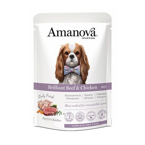 Amanova Dog Adult Brilliant Beef & Chicken - wołowina i kurczak saszetka 100g [P01]