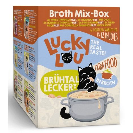 Lucky Lou Extrafood Broth-Mix-Box Multipack w bulionie saszetki 12x70g - 2
