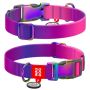 Collar WauDog Recycled Obroża nylonowa z QR-paszportem, gradient S 15mm/25-35cm fioletowy