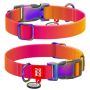Collar WauDog Recycled Obroża nylonowa z QR-paszportem, gradient XL 25mm x 37-58cm pomarańczowy